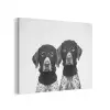 Honden - Bivakmuts - Zwart - wit PET vilt klein -3d