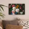 Stilleven met bloemen in een glazen vaas - Schilderij van Jan Davidsz. de Heem canvas 2cm klein -sfeer1