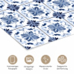Patroon - Tegel - Blauw poster papier klein 62 -tcloseup_DE