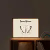 Vlinder - Stippen - Bloemen - Beige Light Box met batterij (Wandlamp kind) middel -sfeer1_kind