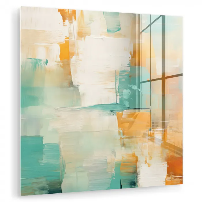 Kunst - Abstract - Blauw - Wit plexiglas 5mm klein -zzzproduct_nieuw
