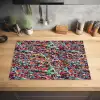 Spat - Abstract - Waterverf - Multi Inductie beschermer vinyl 3mm klein 276 -sfeer5