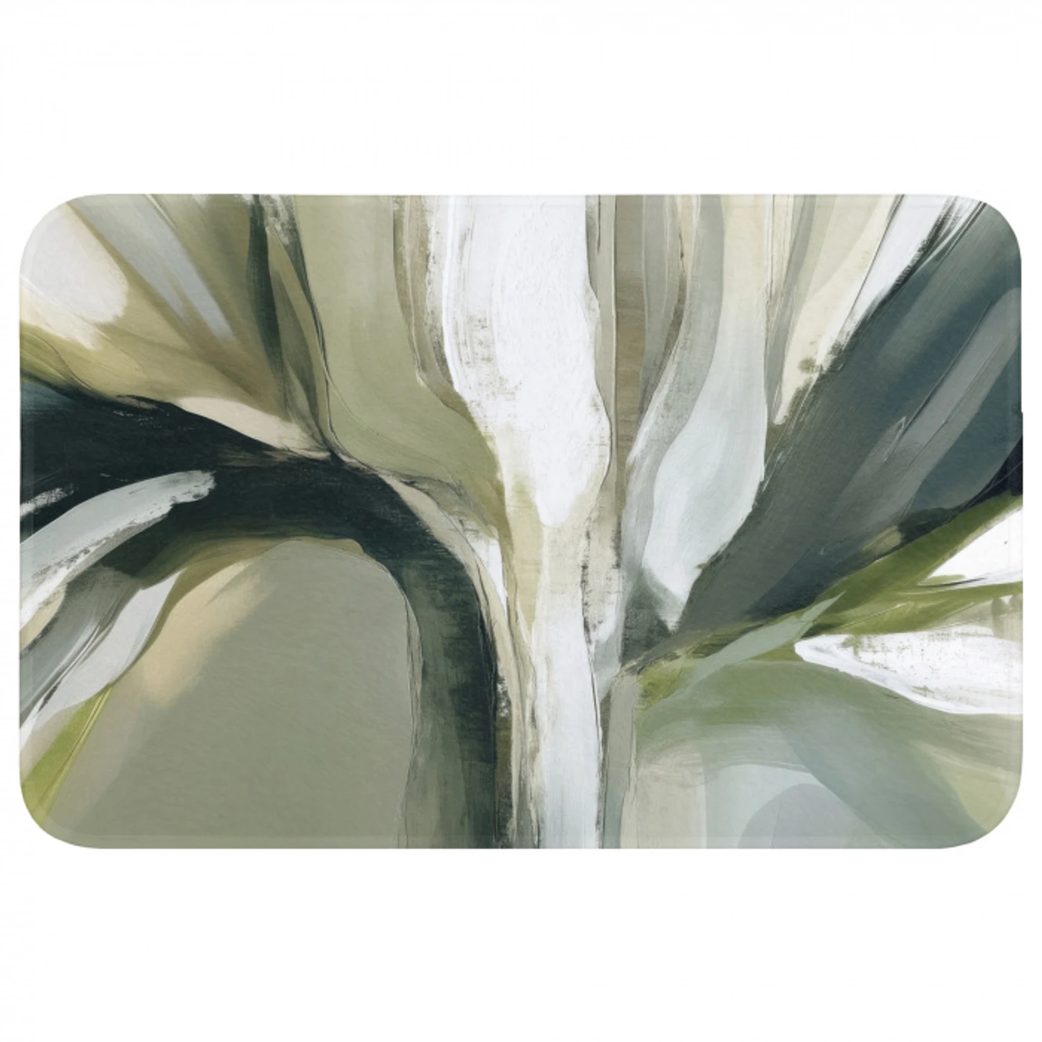 Natuur - Abstract - Groen - Penseelstreken Badmat klein -3d