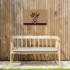 Minimalistisch - Vaas - Bloemen - Bruin Tuinposter op houten frame 2 cm dik klein -sfeer4