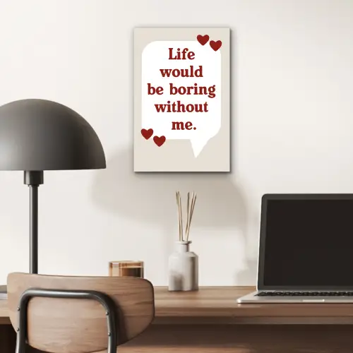 Quote - Tekstballon - Hartjes aluminium wit klein -sfeer5