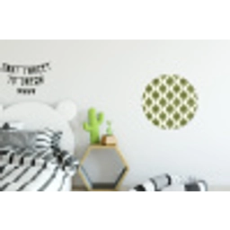 Patroon - Retro - Groen Wandcirkel aluminium klein 190 -kinderkamer