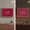 Santa - Wine - Rood - Kerst - Kerstman Light Box met batterij (Wandlamp) middel -sfeer3