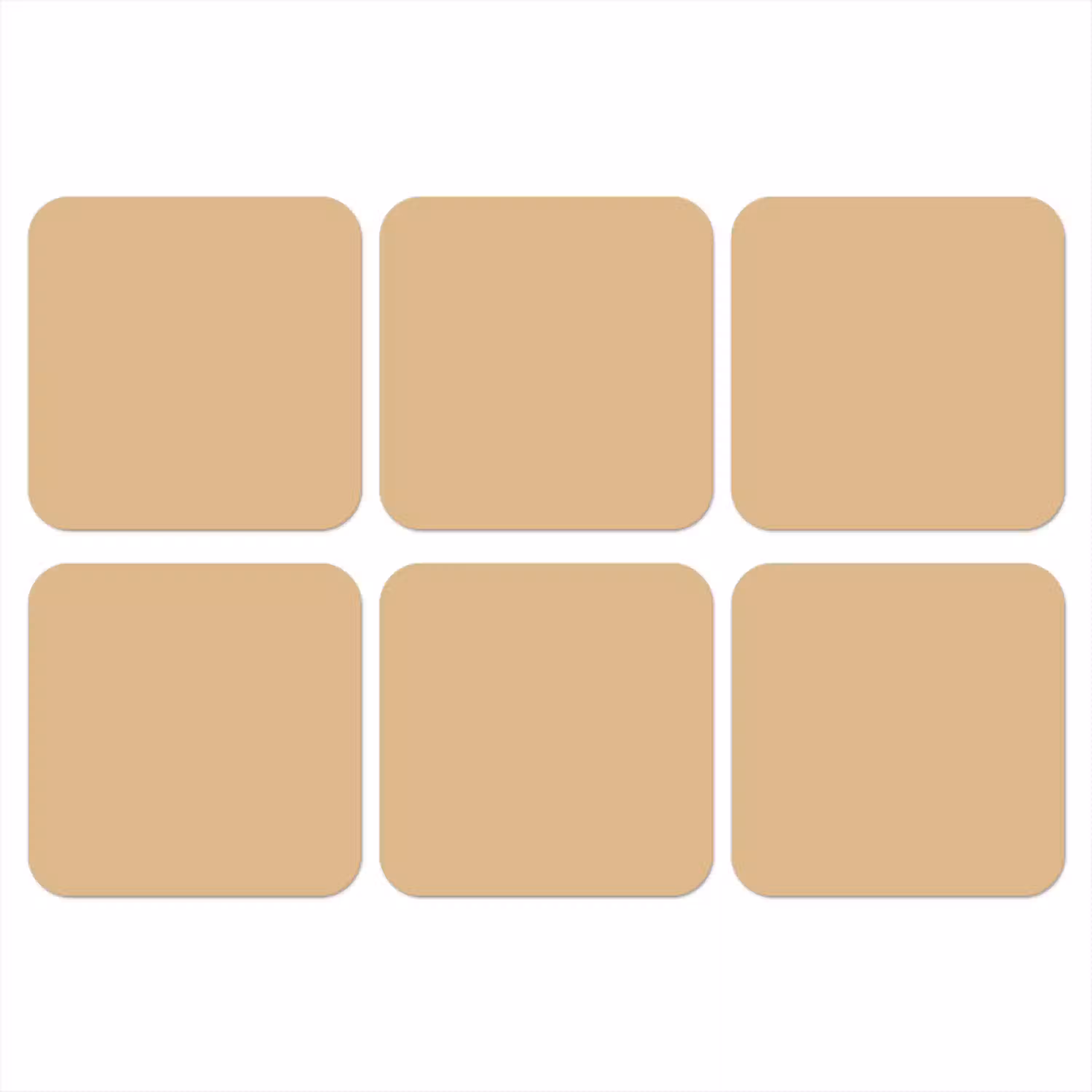 Warm - Sand - Nude onderzetter kurk middel 366 -3d