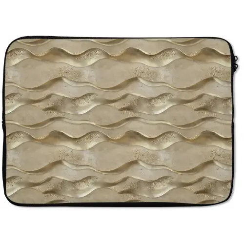 Golven - Patroon - Goud laptophoes neopreen klein 279 -zkaufland3dotto