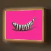 Banaan - Zebraprint - Roze Light Box met batterij (Wandlamp) middel -z3d_website