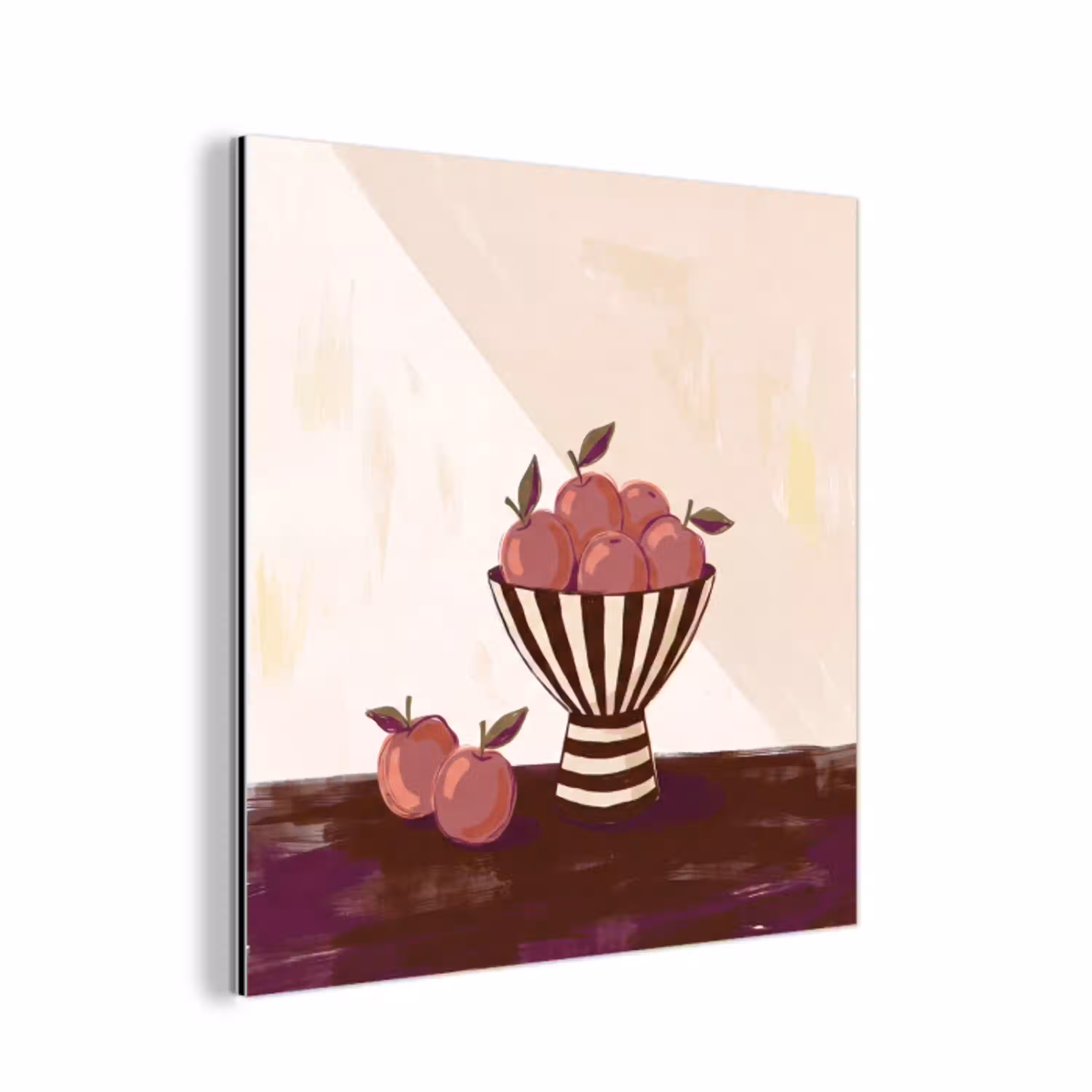 Eten - Schaal - Stilleven - Modern - Rood aluminium wit klein -3d