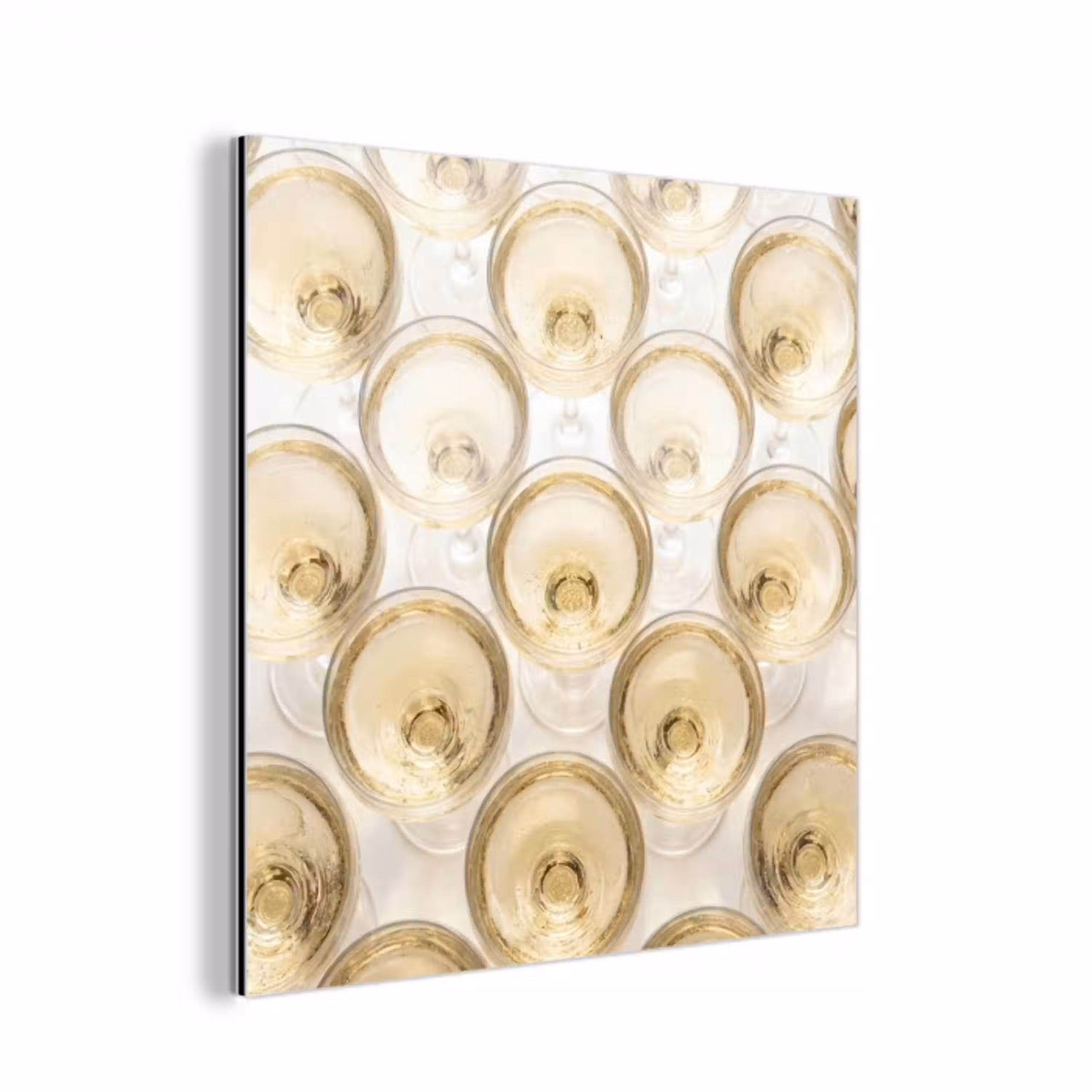 Drank - Glazen - Feest - Goud aluminium wit klein -3d