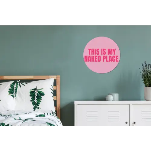 Tekst - Modern - Roze Wandcirkel aluminium klein -slaapkamer