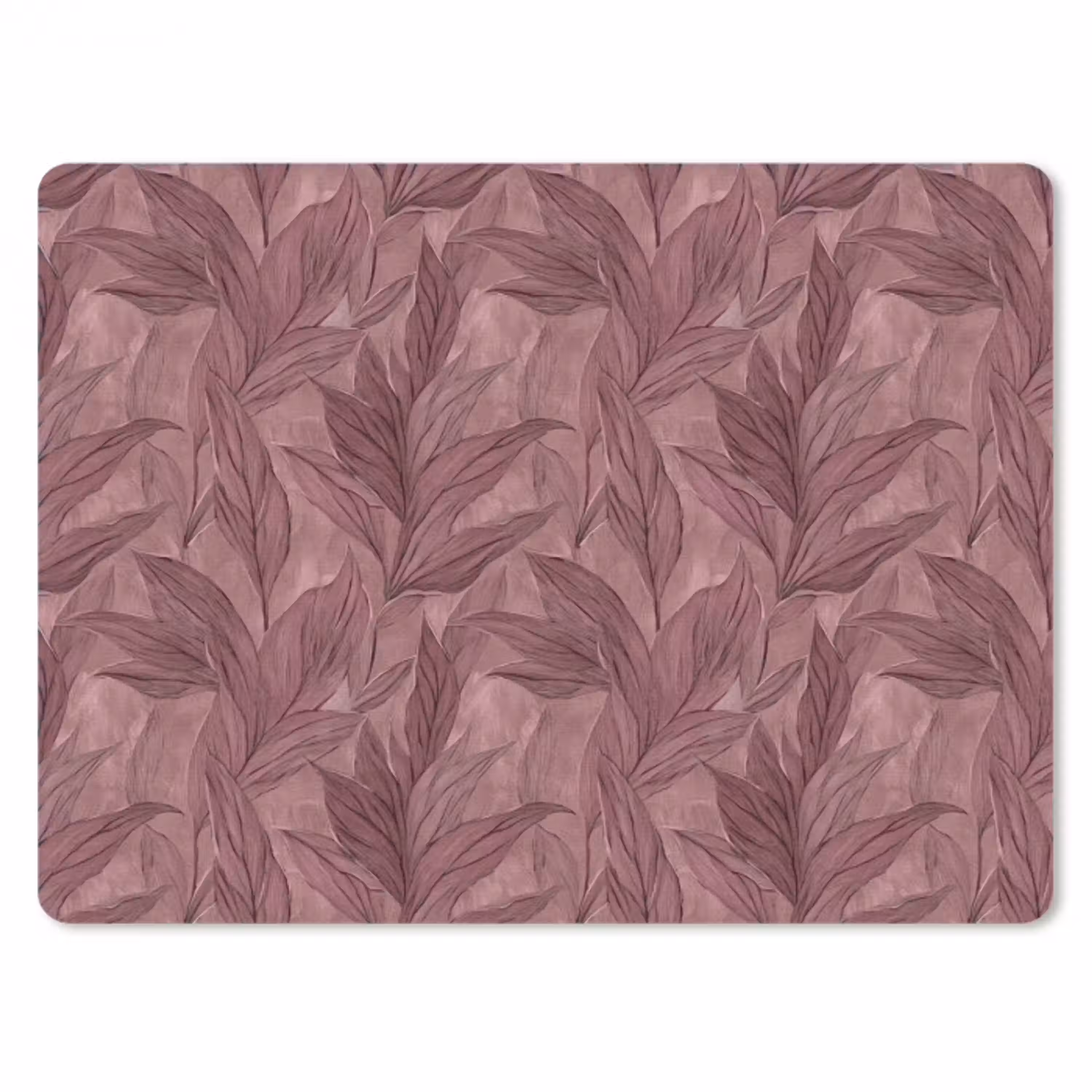 Bladeren - Patroon - Paars muismat rubber klein 262 -3d