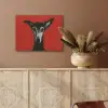Windhond - Minimalistisch - Rood PET vilt klein -sfeer4