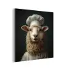 Schaap - Wol - Kok aluminium wit klein -3d