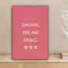 BBQ - Quote - Roze - Zomer canvas 2cm klein -sfeer1