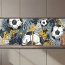 Voetbal - Abstract - Sport - Kleurrijk keuken achterwand 2 middel zz_3dshopping