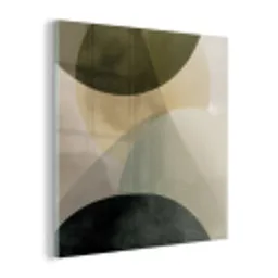 Vlakken - Abstract - Beige - Cirkels plexiglas 5mm klein -z3d