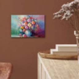 Bloemen - Kunst - Schilderij - Lente - Boeket aluminium wit klein -sfeer4