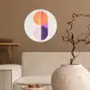 Cirkels - Abstract - Paars Wandcirkel behangsticker klein -sfeer1