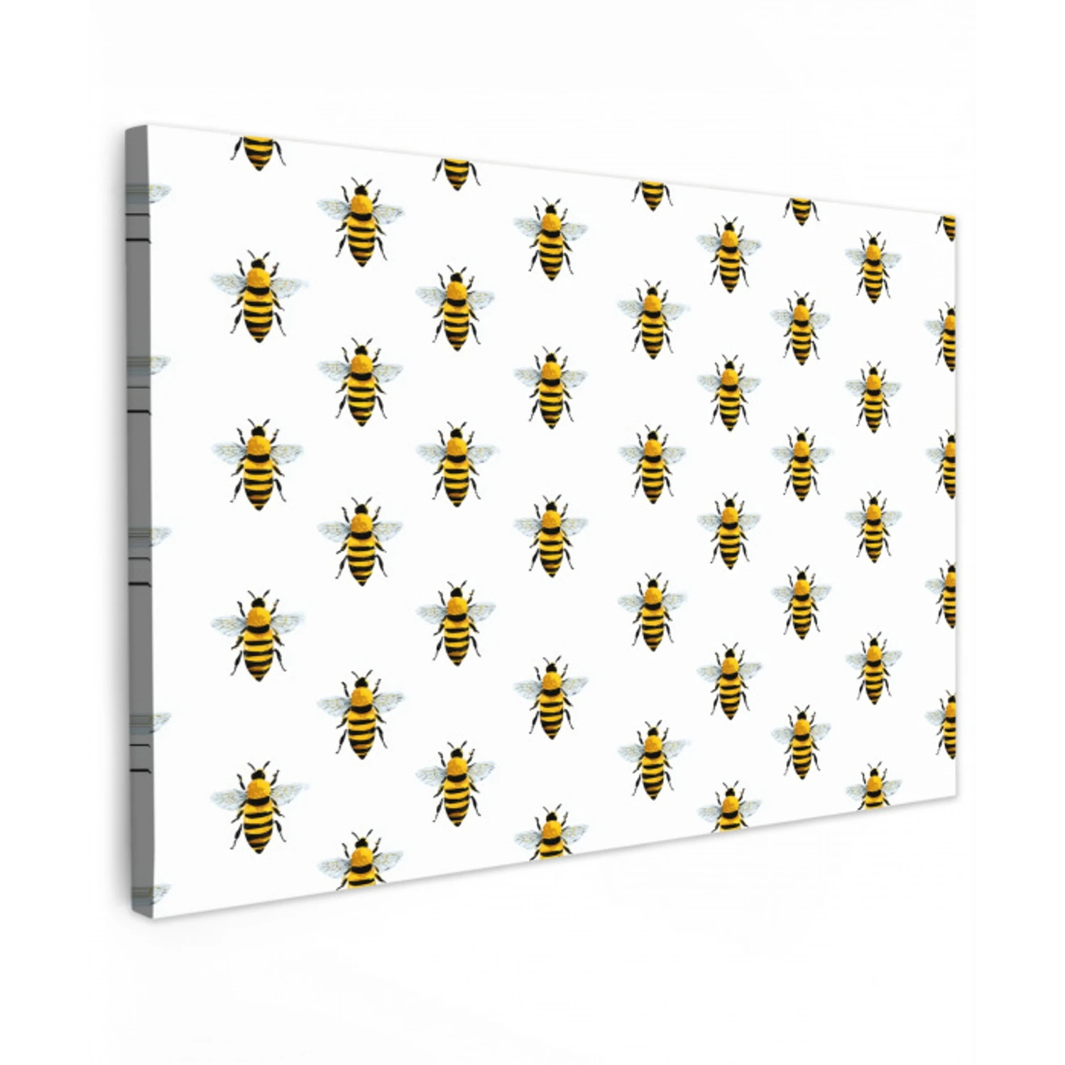 Bijen - Tijdloos - Wit Tuinposter op houten frame 2 cm dik klein 845 -3d