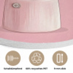 Roze - Mokkapot - Illustratie - Koffie Akoestische PET Vilt - Rond klein -closeup_DE
