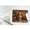 Vrouwen - Bloemen - Modern - Bril - Abstract muismat rubber klein -witbureau