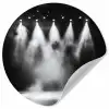 Theaterzaal - Mist - Spotlights - Zwart Wandcirkel behangsticker klein -3d
