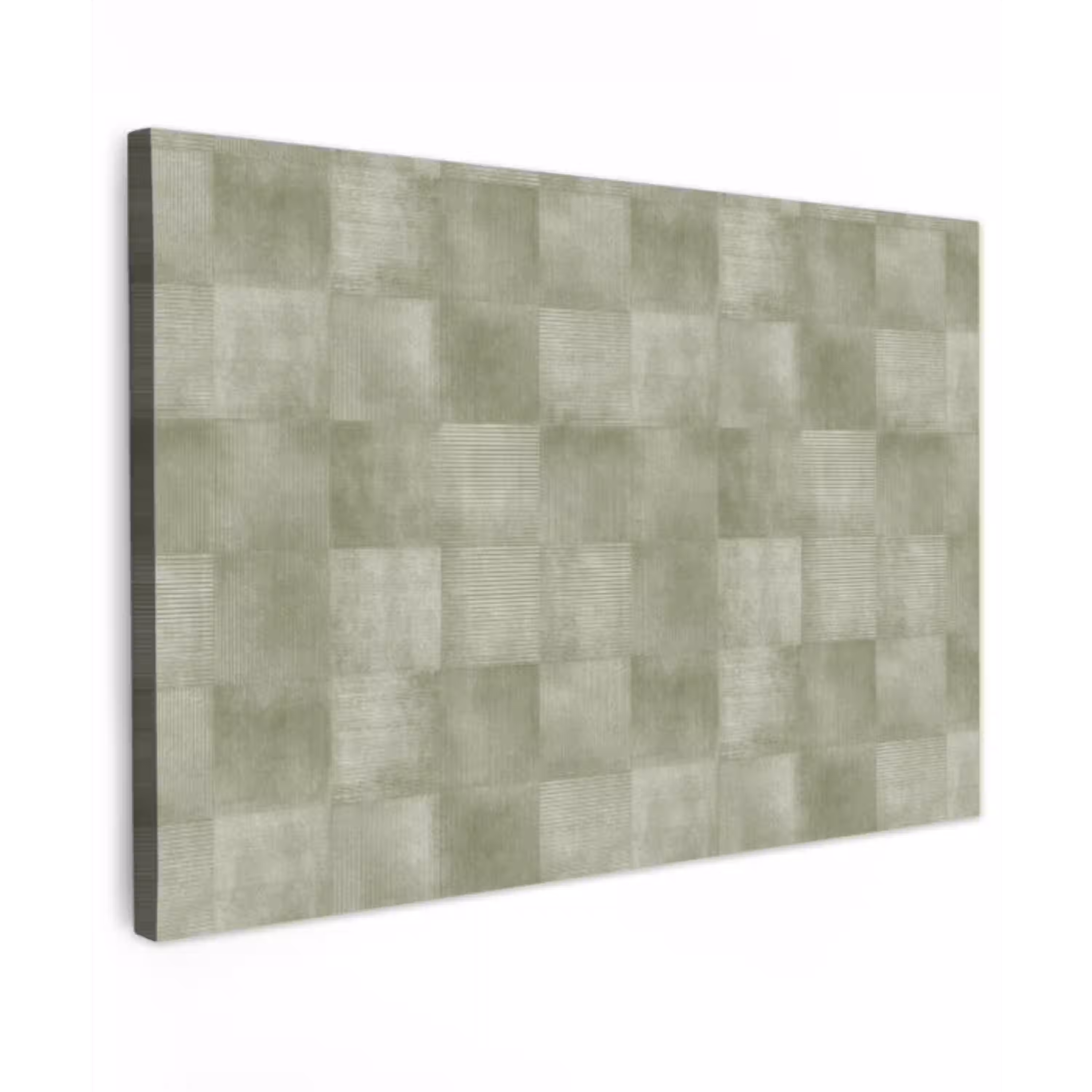 Vlakken - Rustiek - Groen canvas 2cm klein 34 -z3d