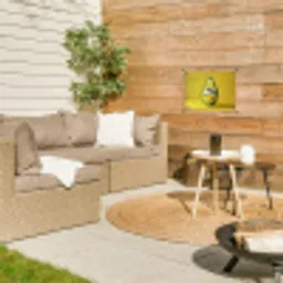 Avocado - Discobal - Geel - Glitter tuinposter los doek klein -sfeer4