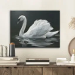 Zwaan - Water - Natuur - Realistisch - Wit PET vilt klein -sfeer1