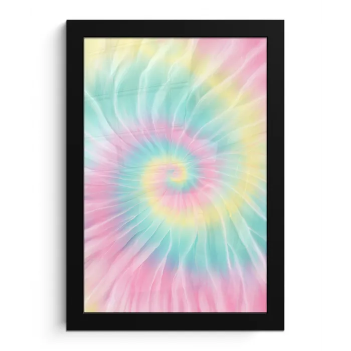 Pasteltinten - Tie dye - Roze fotolijst zwart zonder passe partout klein -3d