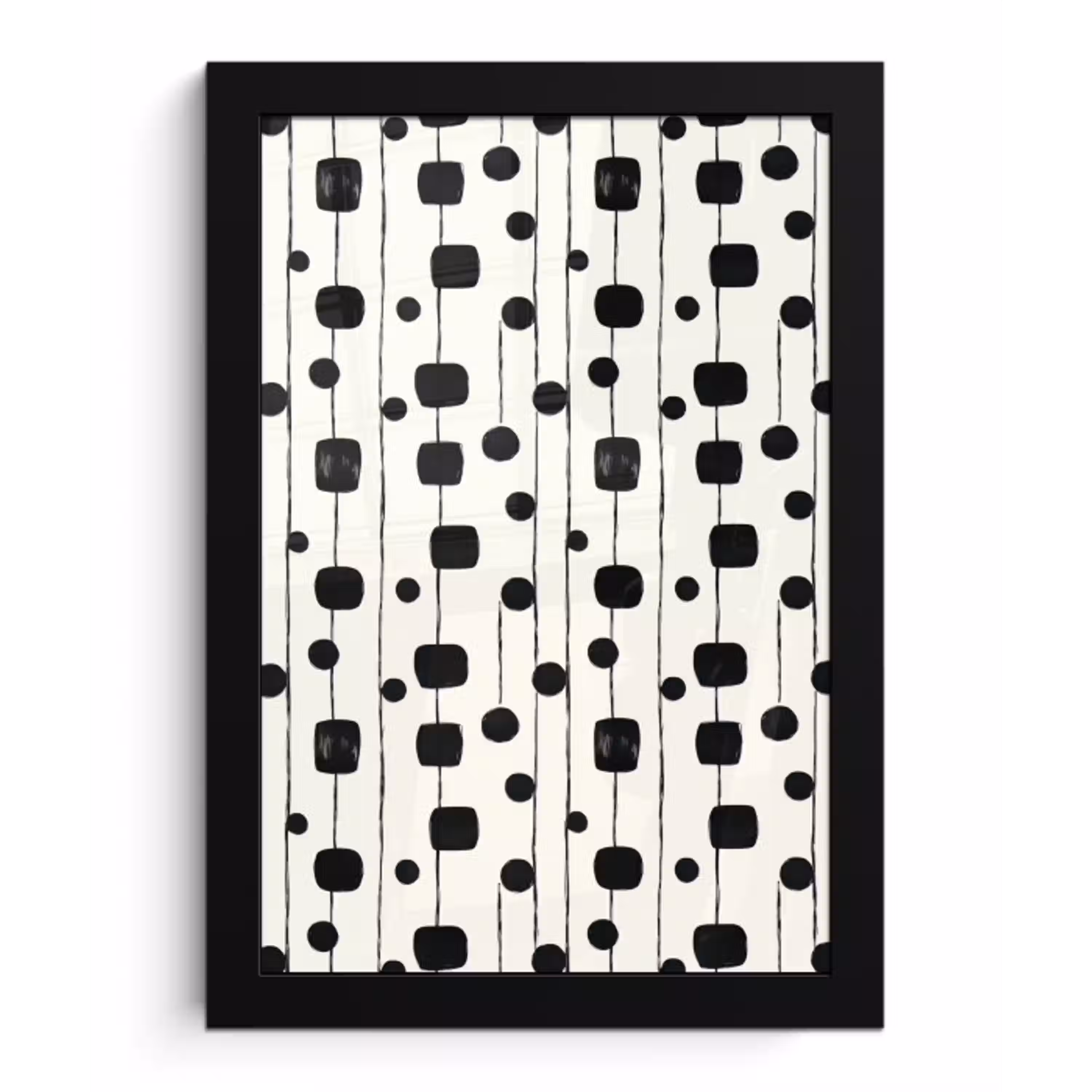 Grafisch - Modern - Zwart fotolijst zwart zonder passe partout klein 224 -3d