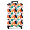 Divers gekleurde abstracte bladeren NBS - Handbagage koffer - Kinderen Unisex middel -productfoto_recht