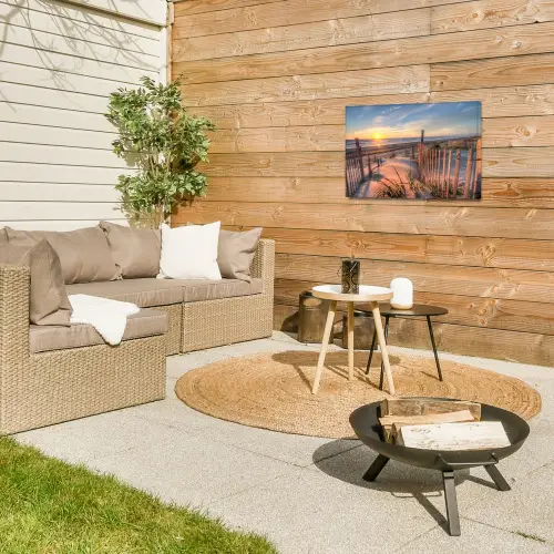 Zonsondergang Achter de Duinen Tuinposter op houten frame 2 cm dik klein -sfeer2