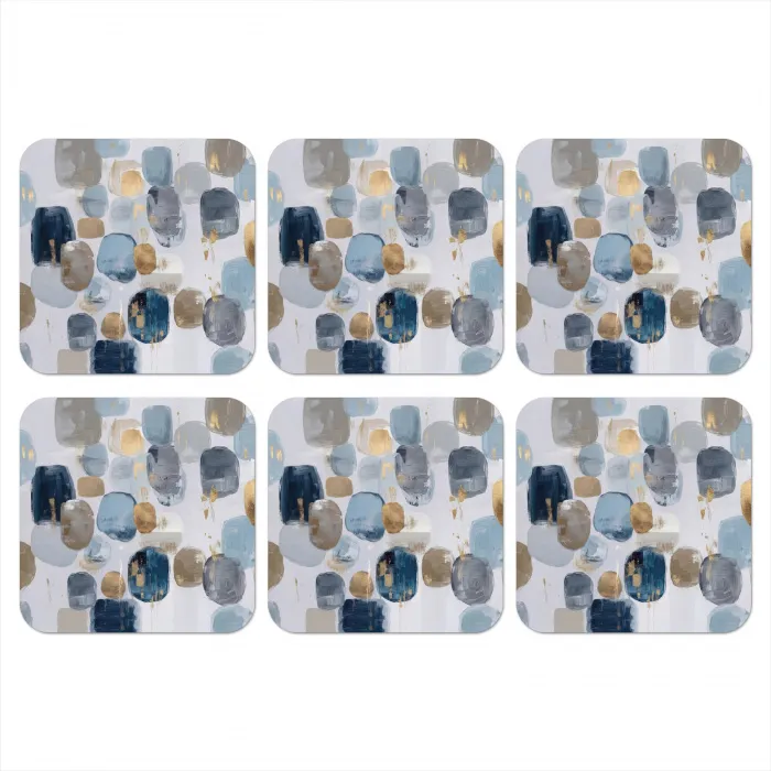 Abstract - Goud - Vormen onderzetter kurk middel -3d