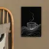 Lijntekening - Koffiekop - Zwart canvas 2cm klein -sfeer3