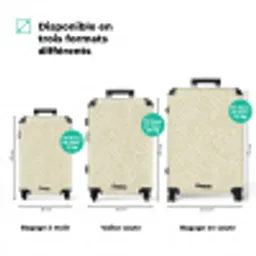 Geometrisch - Lijnen - Groen NBS - Handbagage koffer - Volwassenen Unisex middel zzzzzzVergelijking_3FR