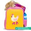 Kip - Rolschaatsen - Geel Kinderrugzak - Roze middel -inhoud_NL