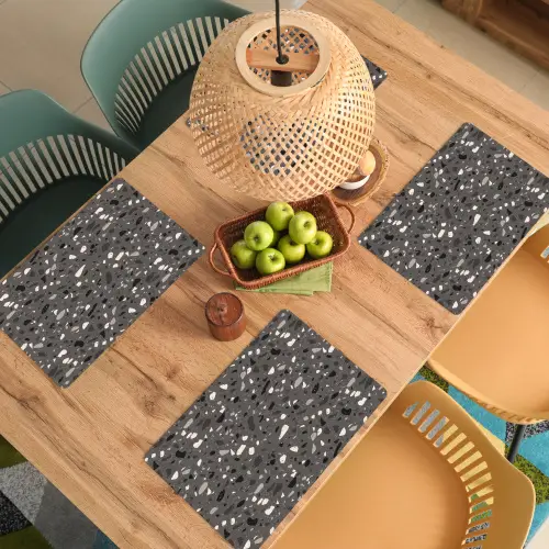 Terrazzo -  Patroon - Grijs Placemat vinyl groot 368 -zzsfeer5_Kitchenyeah-website