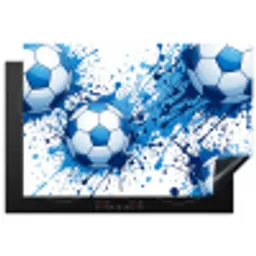 Voetballen - Verf - Sport - Blauw Inductie beschermer vinyl 3mm klein -3d