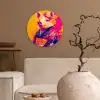 Varken - Bloemkroon - Kimono - Abstract Wandcirkel kunststof plaat 5mm dik klein -sfeer1