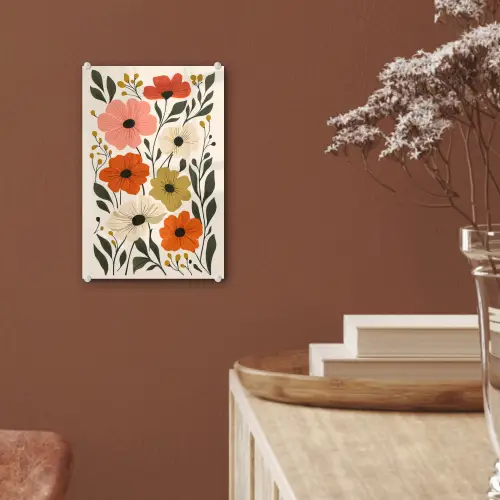 Veldbloemen - Stengels - Blaadjes - Groen plexiglas 5mm klein -sfeer5