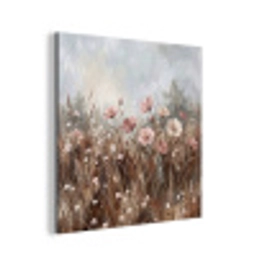 Bloemen - Botanisch - Schilderij - Pastel - Rustiek aluminium wit klein -3d