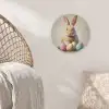Paashaas - Pastel - Eieren Akoestische PET Vilt - Rond klein -sfeer4