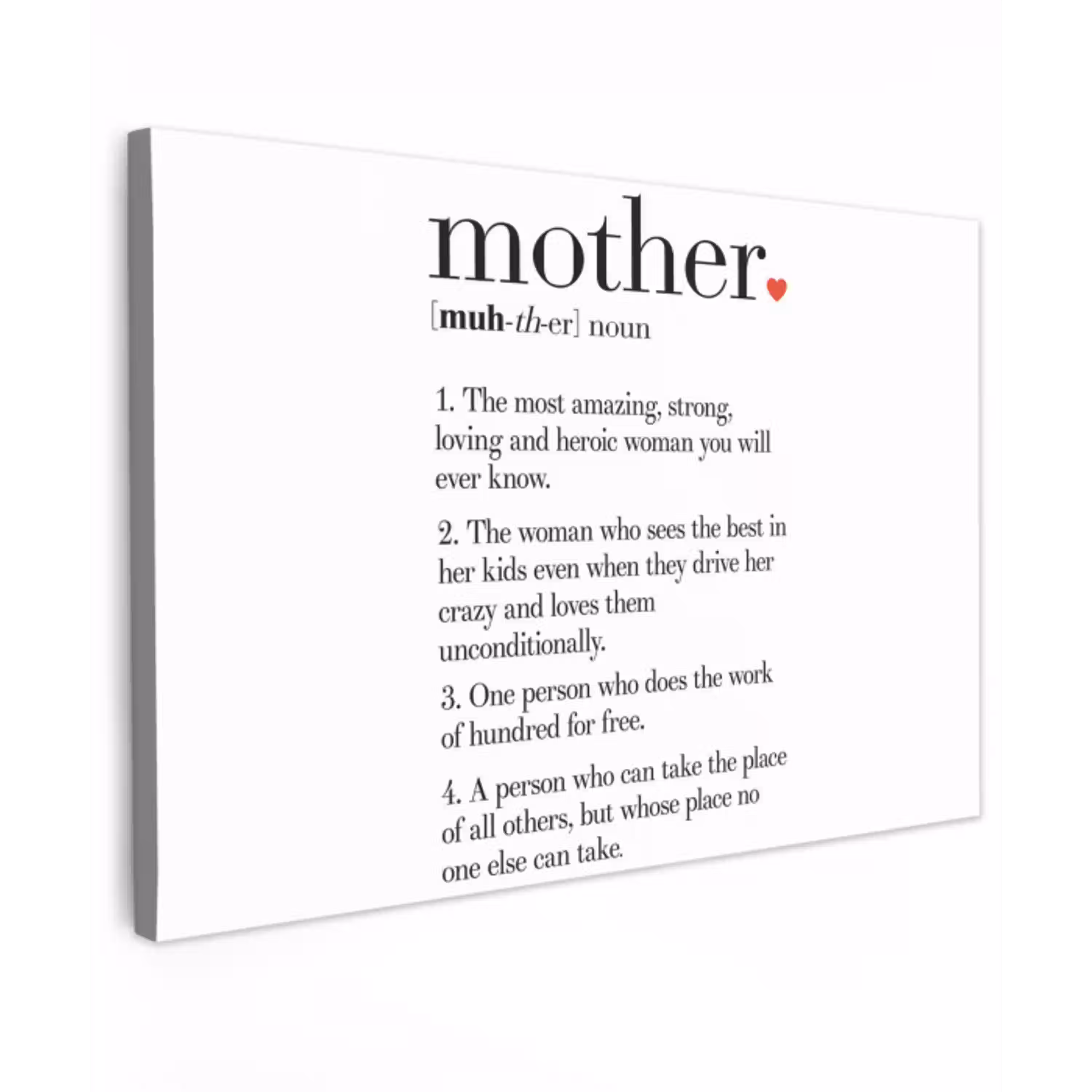 Moeder definitie - Quotes - Mother - Spreuken canvas 2cm klein -z3d
