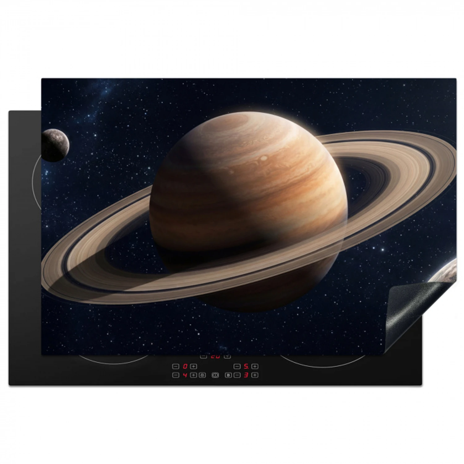 Planeten - Saturnus - Ruimte Inductie beschermer vinyl 3mm klein -3d