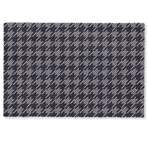 Plaid - Patroon - Ruit - Blauw Deurmat klein 898 -zkaufland3d