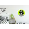 Vrouw - Sterrenhemel - Groen Wandcirkel aluminium klein -kinderkamer